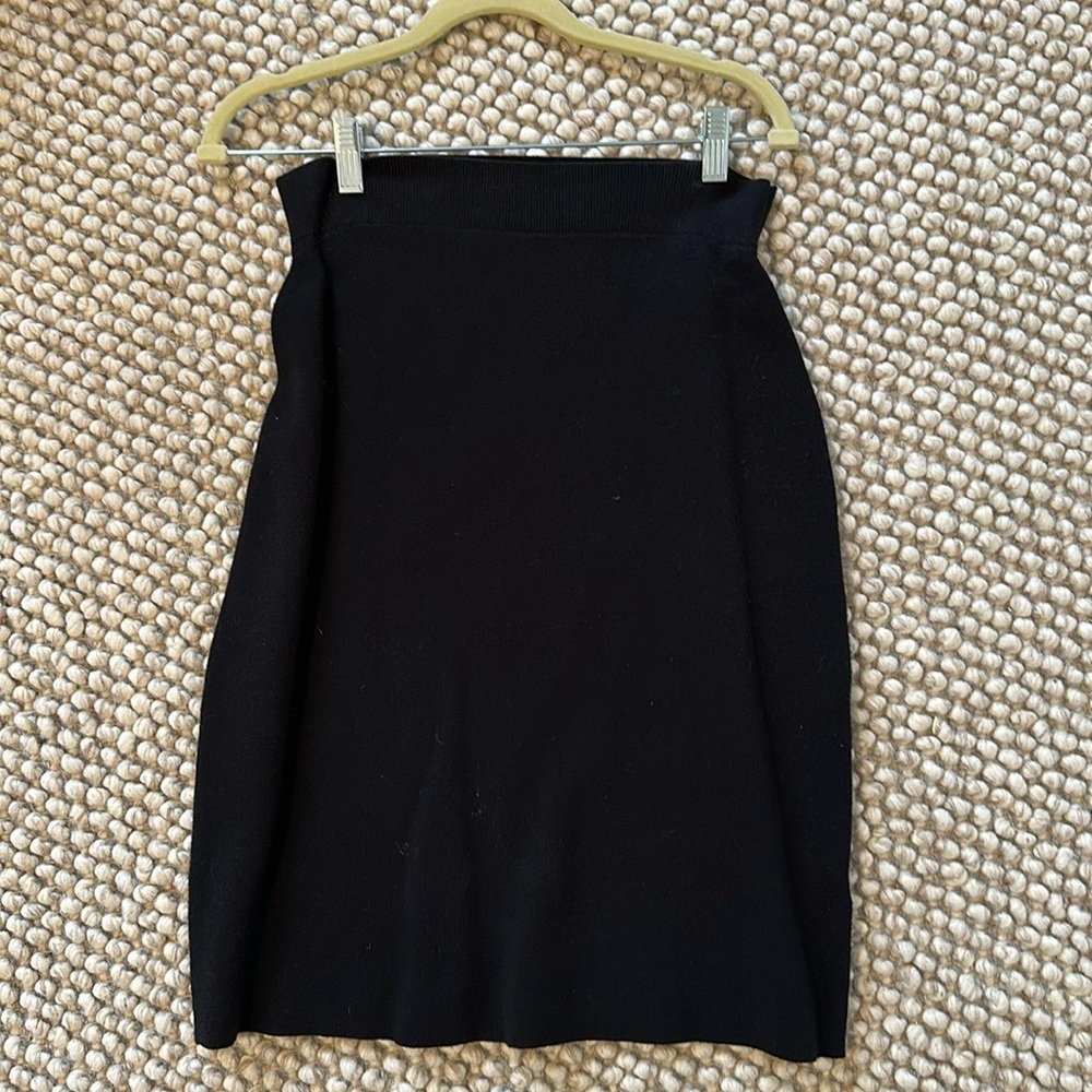 Maeve Anthropologie black knot mini skirt